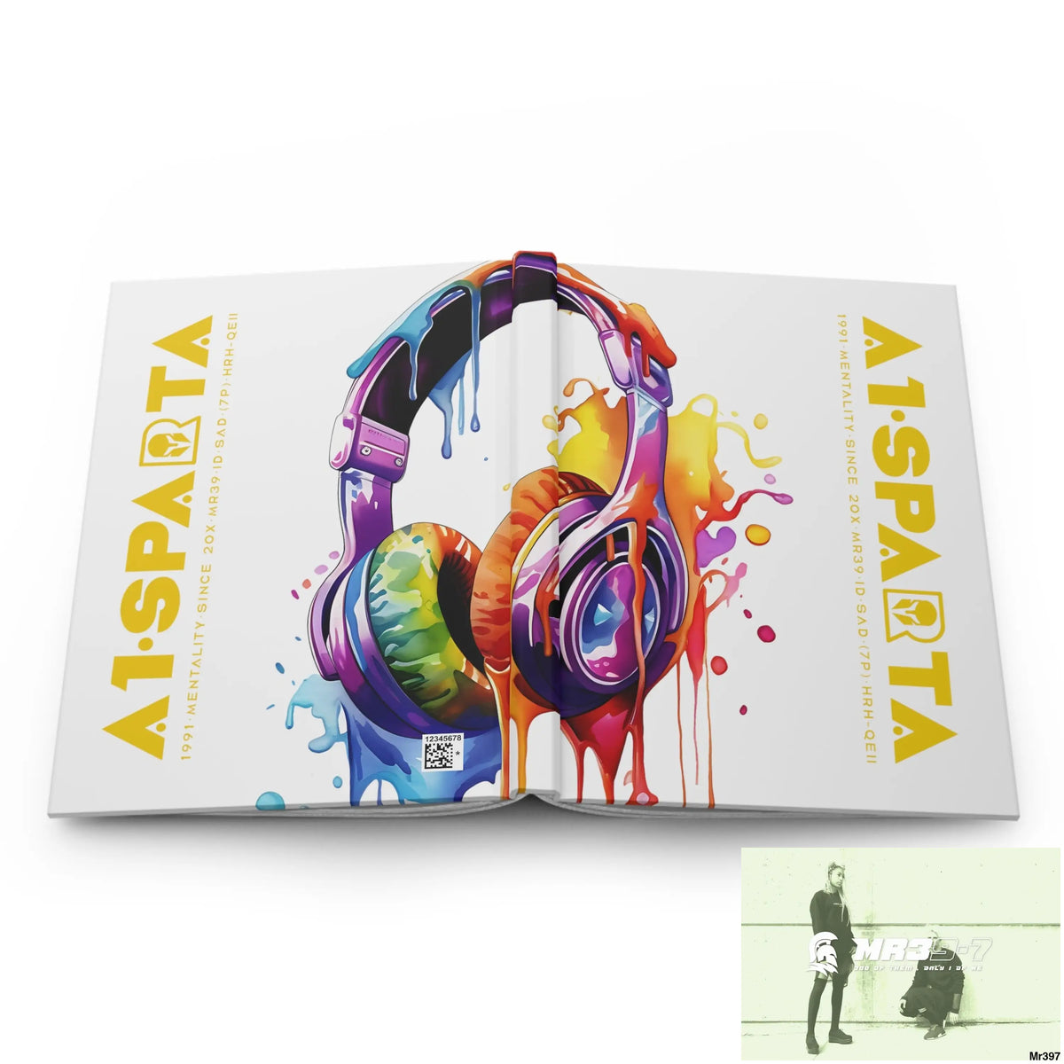 A1• Sparta Melting Headset Hardcover Journal Matte Journal Paper products