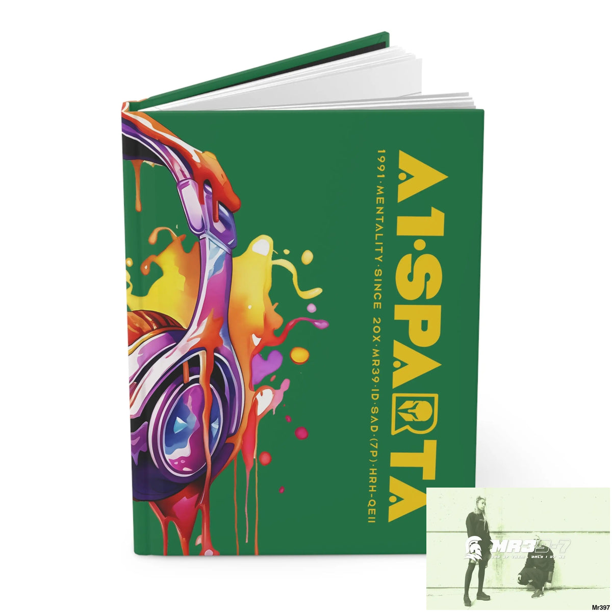 A1• Sparta Melting Headset Hardcover Journal Matte Journal Paper products