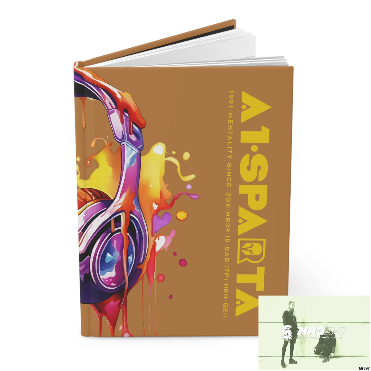 A1• Sparta Melting Headset Hardcover Journal Matte Journal Paper products