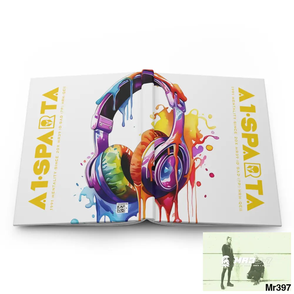 A1• Sparta Melting Headset Hardcover Journal Matte Journal Paper products