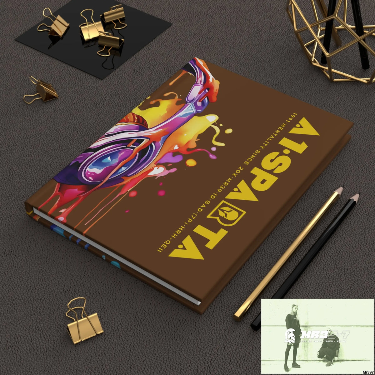 A1• Sparta Melting Headset Hardcover Journal Matte Journal Paper products