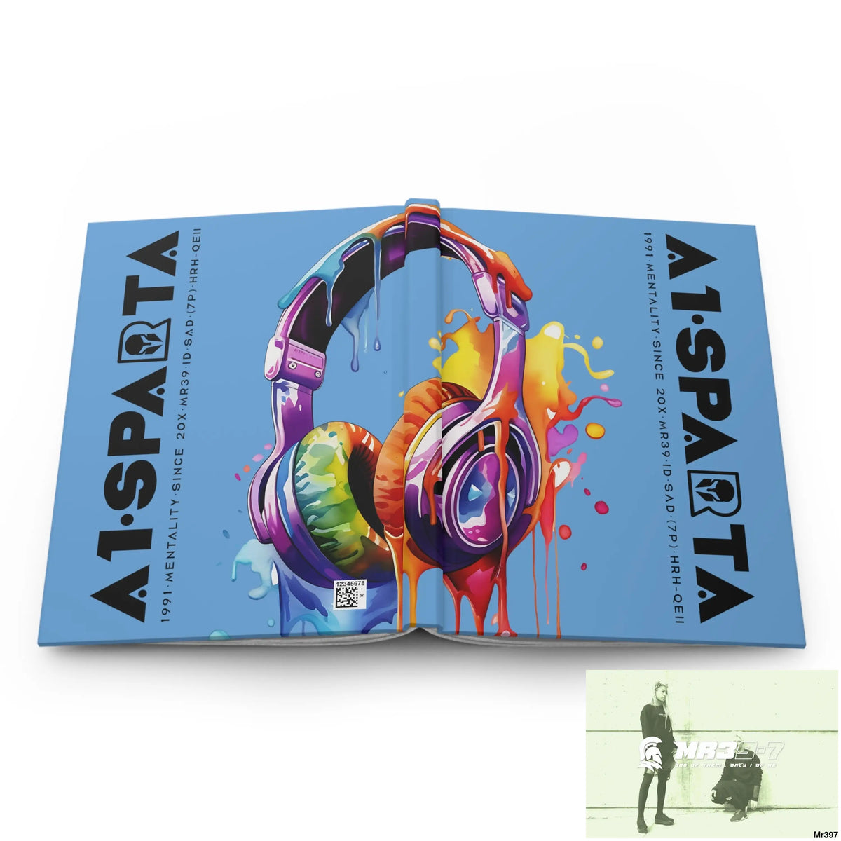 A1• Sparta Melting Headset Hardcover Journal Matte Journal Paper products