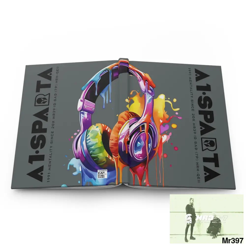 A1• Sparta Melting Headset Hardcover Journal Matte Journal Paper products