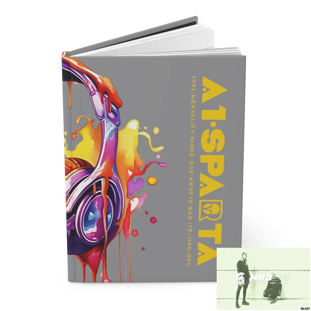 A1• Sparta Melting Headset Hardcover Journal Matte Journal Paper products