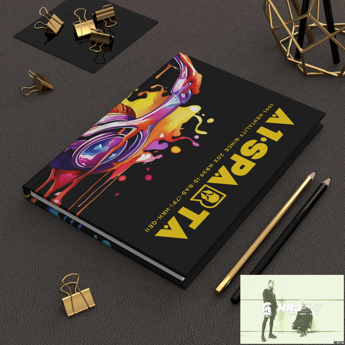 A1• Sparta Melting Headset Hardcover Journal Matte Journal Paper products