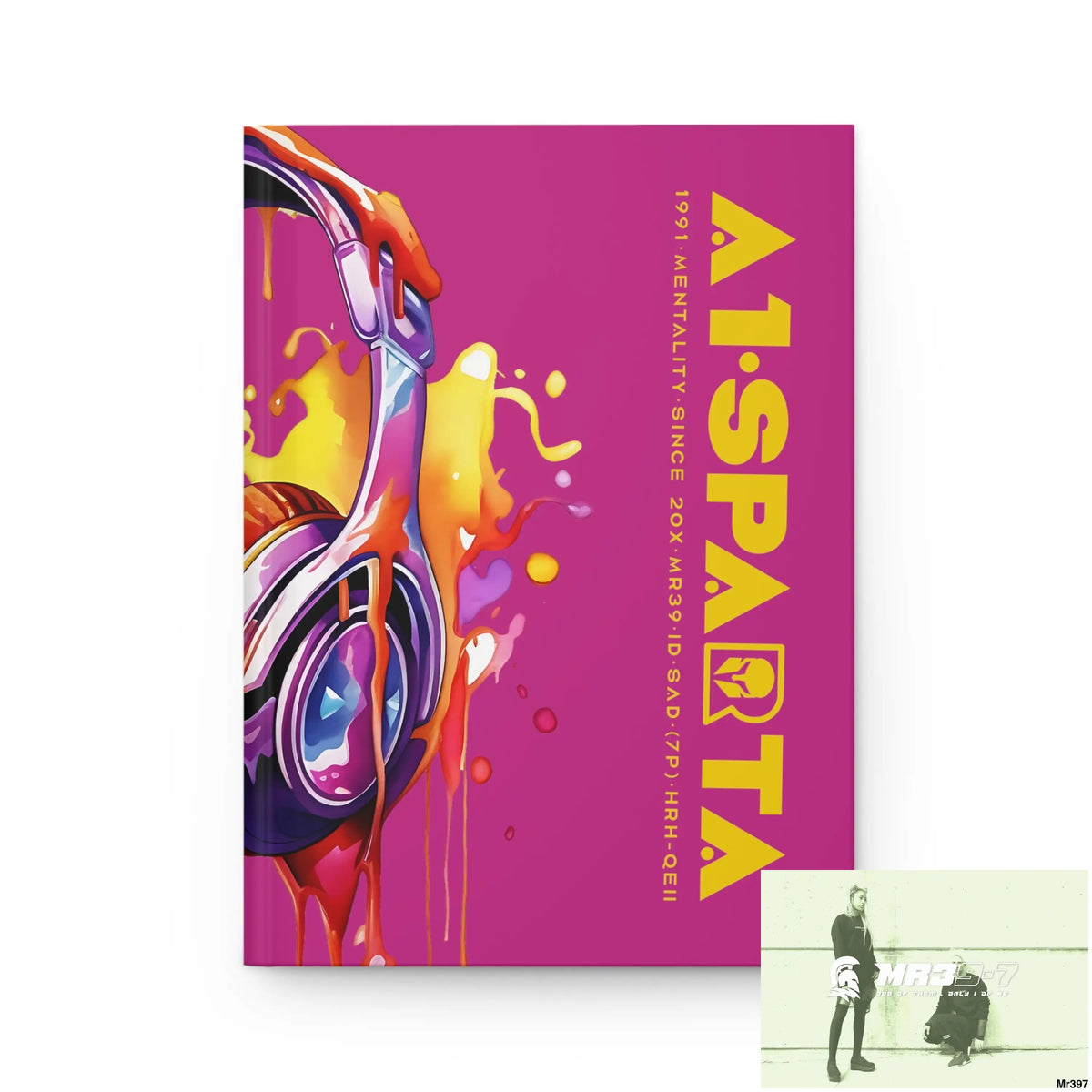 A1• Sparta Melting Headset Hardcover Journal Matte Journal Paper products