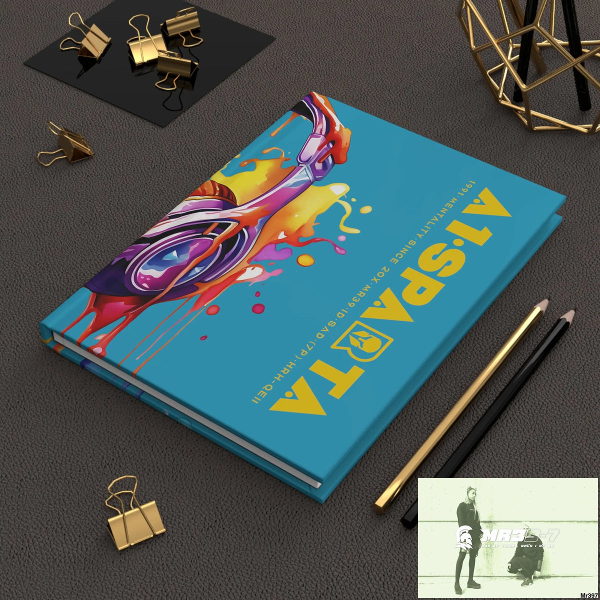 A1• Sparta Melting Headset Hardcover Journal Matte Journal Paper products