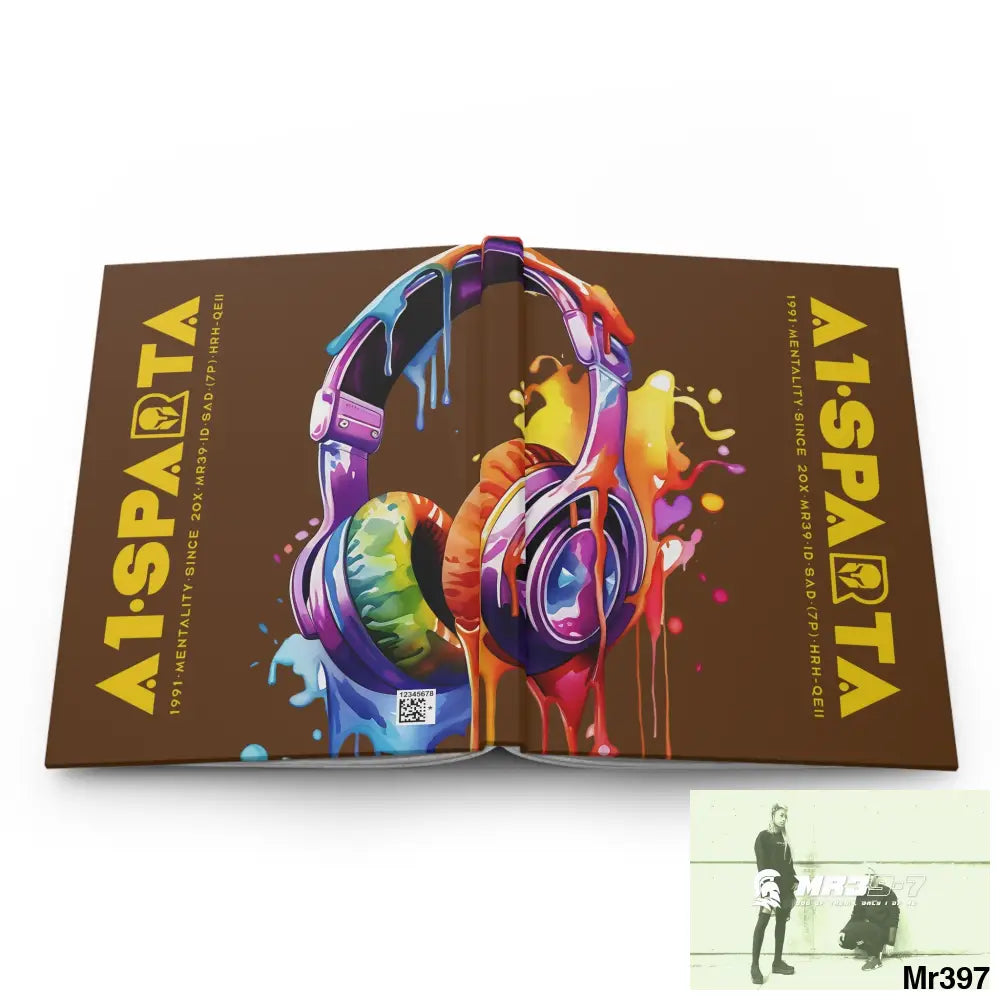 A1• Sparta Melting Headset Hardcover Journal Matte Journal Paper products