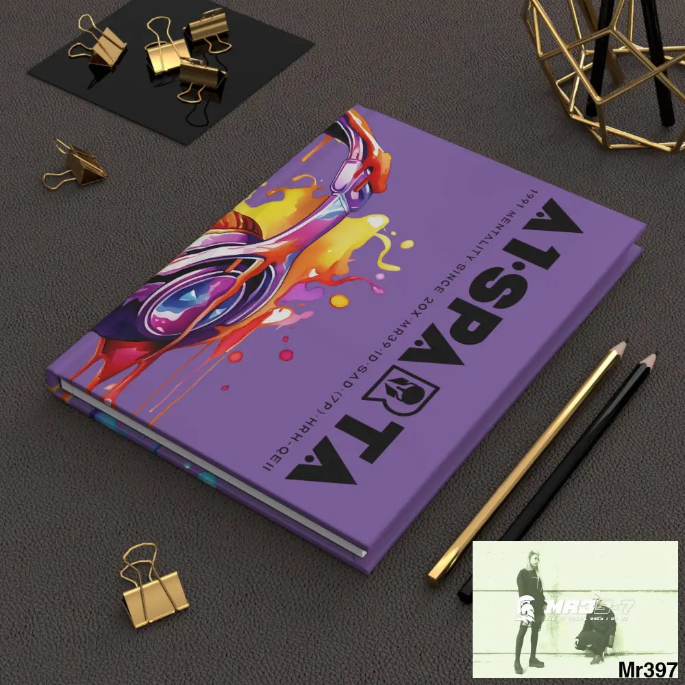 A1• Sparta Melting Headset Hardcover Journal Matte Journal Paper products