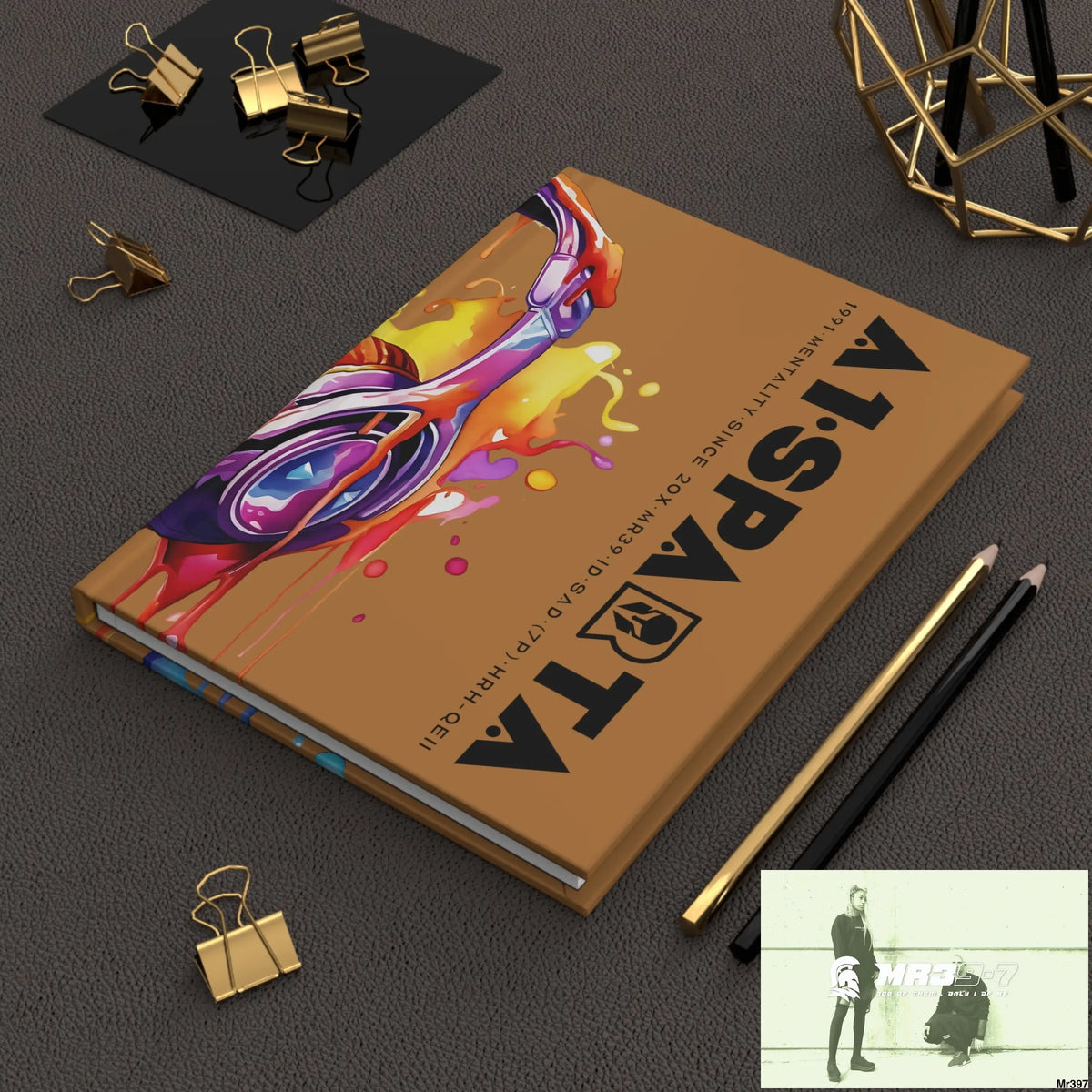 A1• Sparta Melting Headset Hardcover Journal Matte Journal Paper products