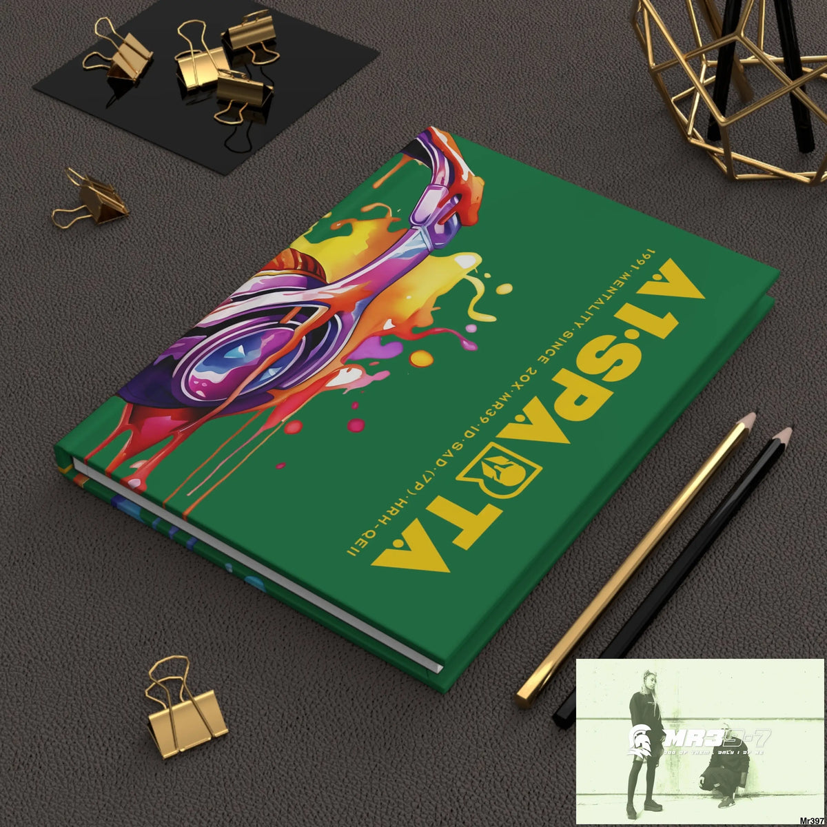 A1• Sparta Melting Headset Hardcover Journal Matte Journal Paper products