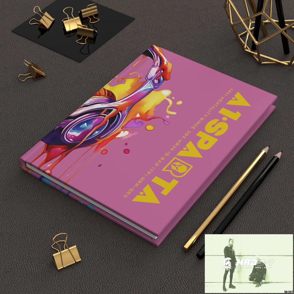 A1• Sparta Melting Headset Hardcover Journal Matte Journal Paper products
