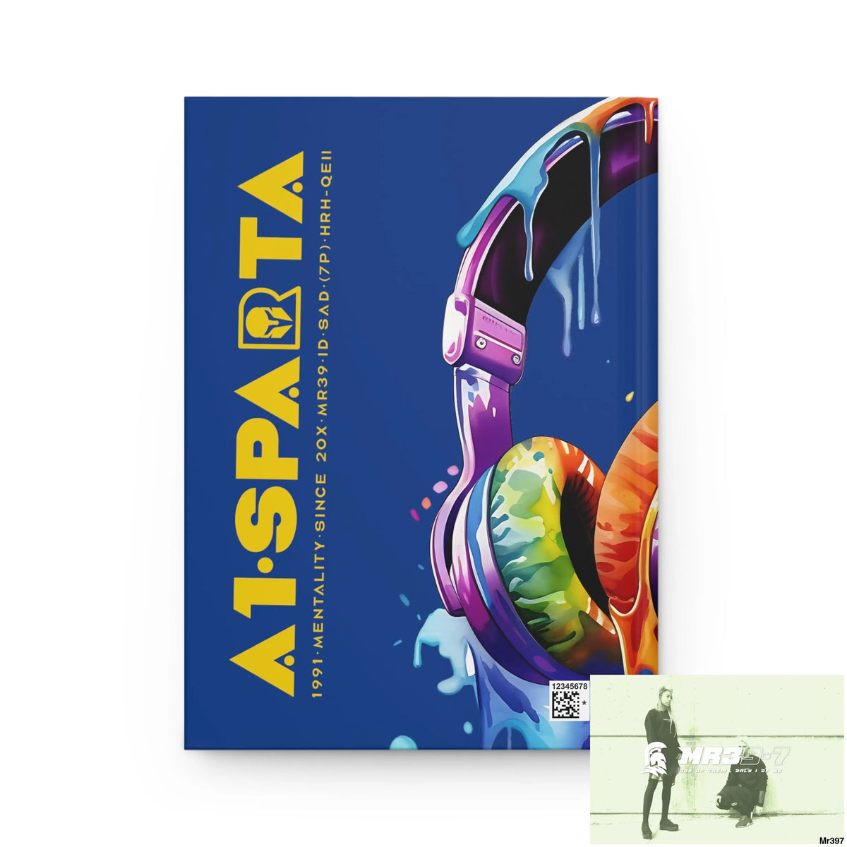 A1• Sparta Melting Headset Hardcover Journal Matte Journal Paper products