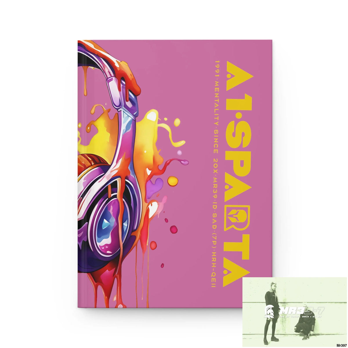 A1• Sparta Melting Headset Hardcover Journal Matte Journal Paper products