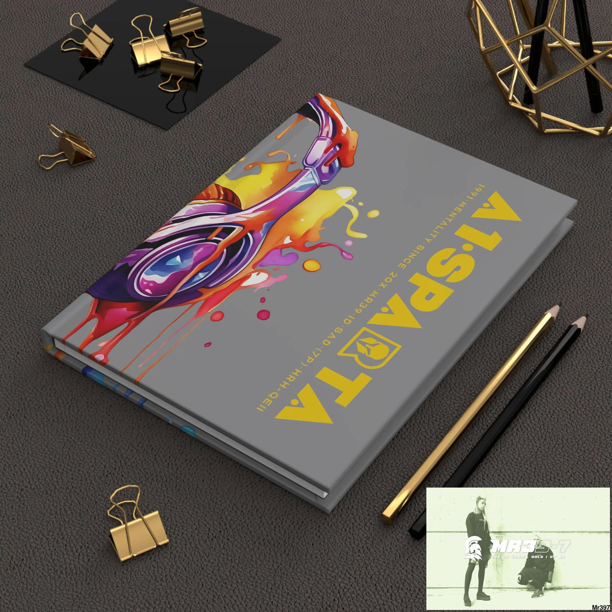 A1• Sparta Melting Headset Hardcover Journal Matte Journal Paper products