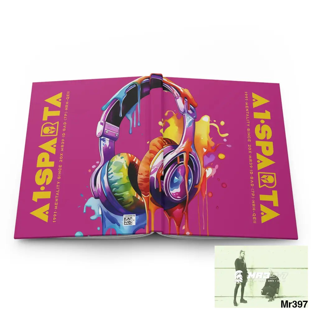 A1• Sparta Melting Headset Hardcover Journal Matte Journal Paper products