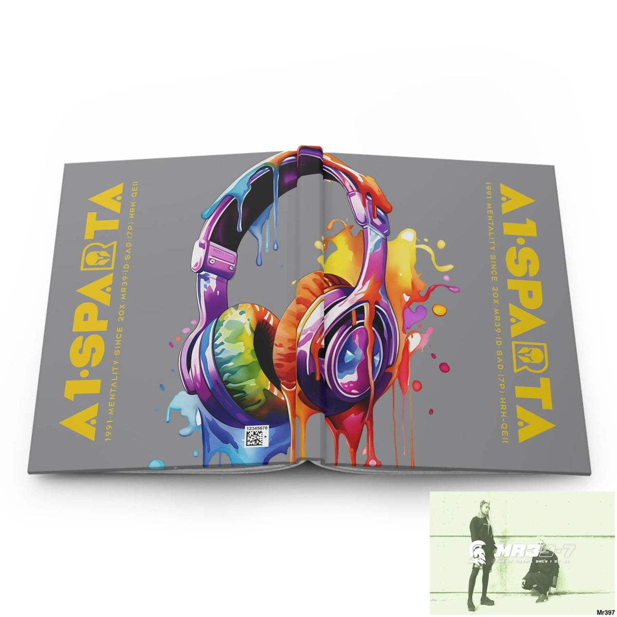 A1• Sparta Melting Headset Hardcover Journal Matte Journal Paper products