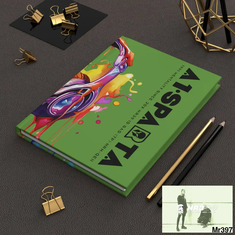 A1• Sparta Melting Headset Hardcover Journal Matte Journal Paper products