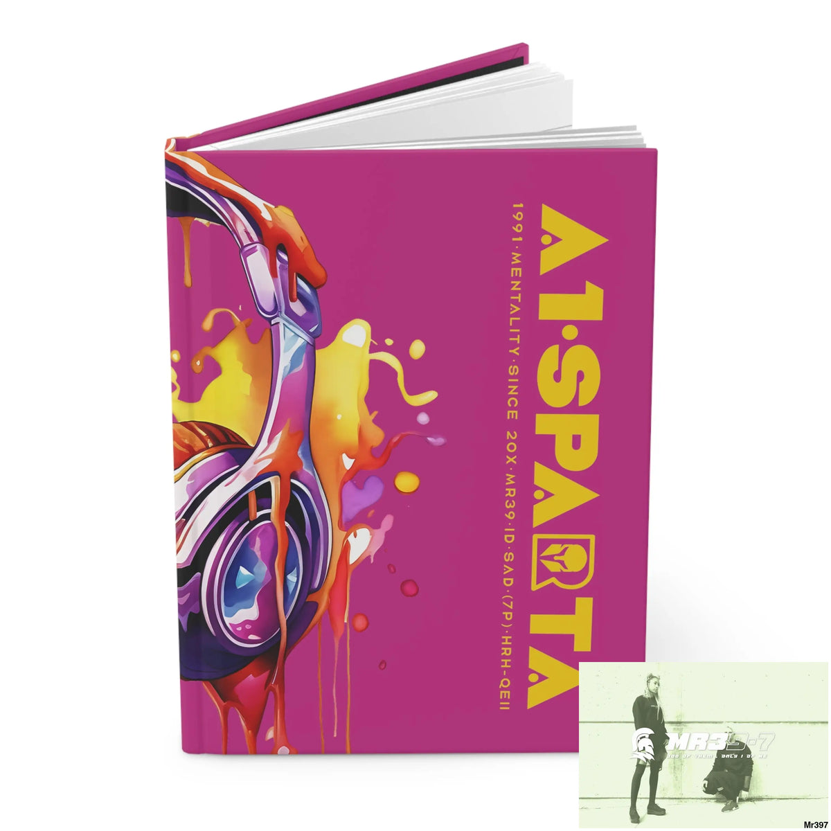 A1• Sparta Melting Headset Hardcover Journal Matte Journal Paper products