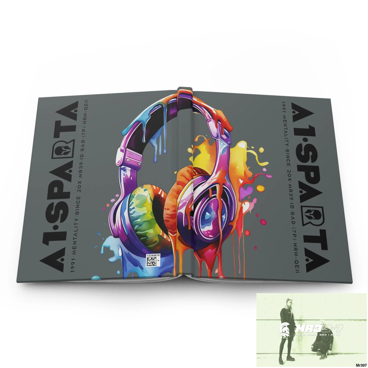 A1• Sparta Melting Headset Hardcover Journal Matte Journal Paper products