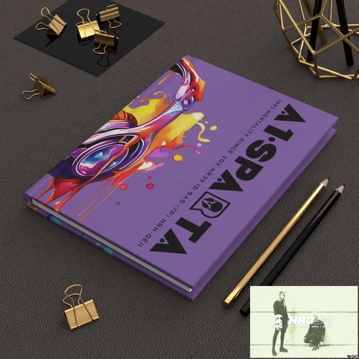 A1• Sparta Melting Headset Hardcover Journal Matte Journal Paper products