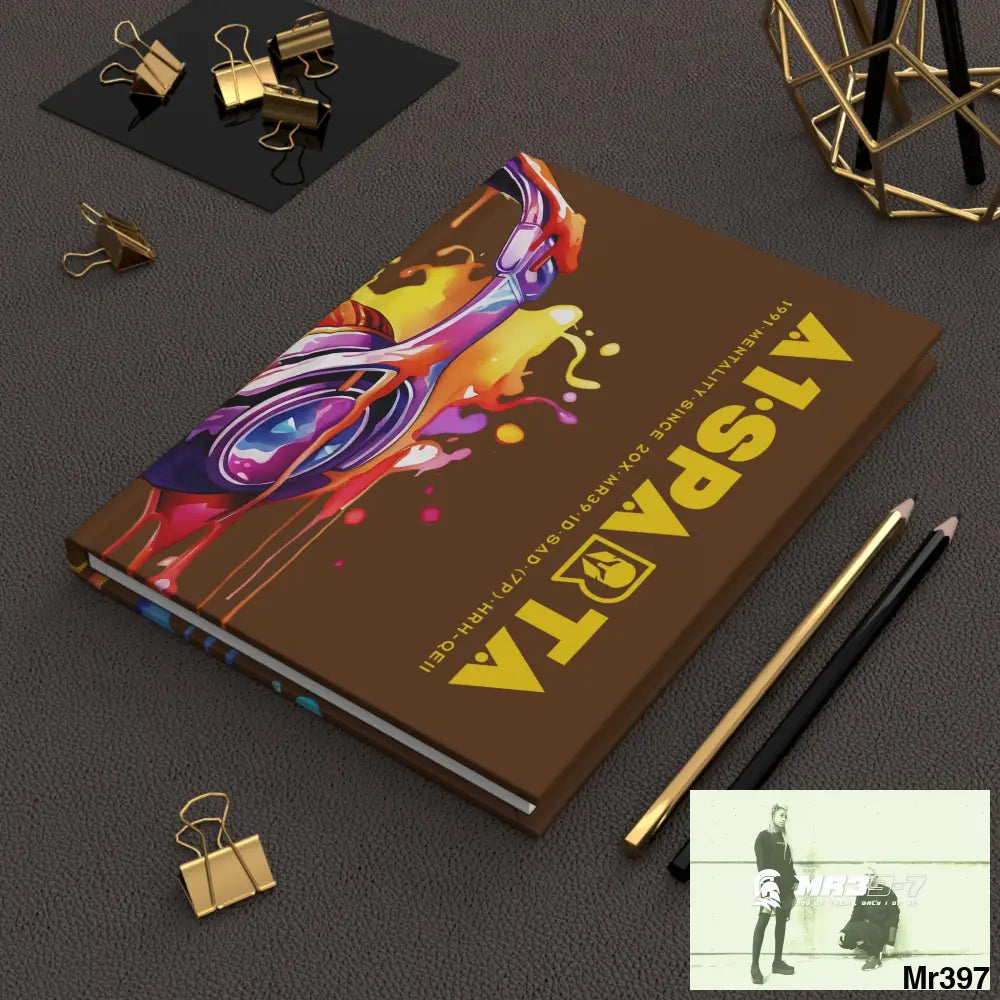 A1• Sparta Melting Headset Hardcover Journal Matte Journal Paper products