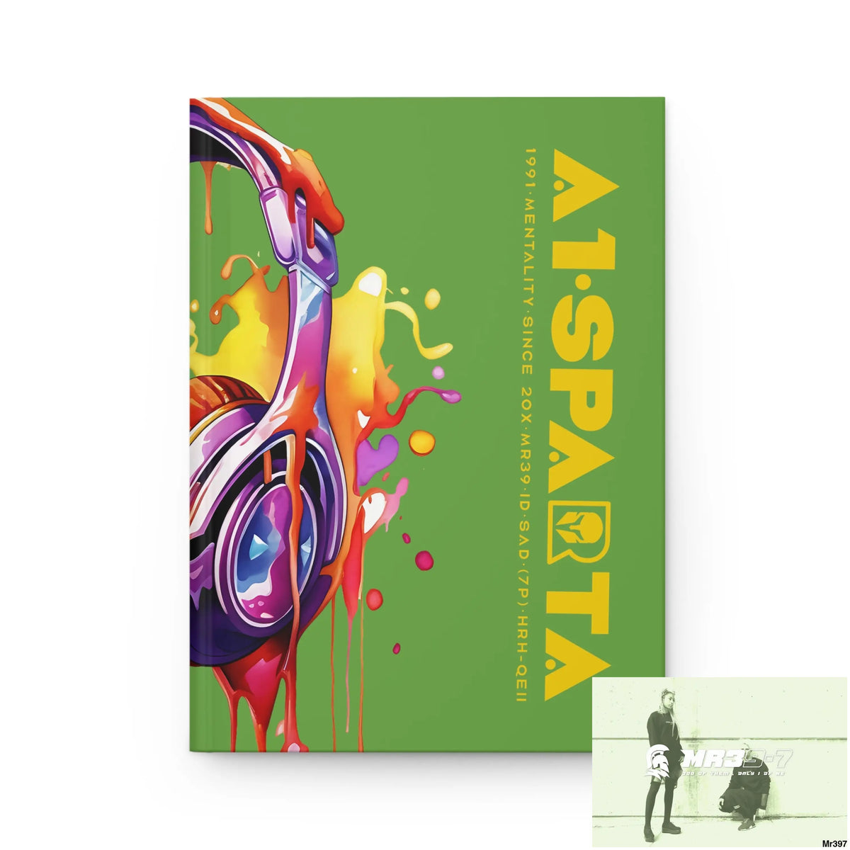 A1• Sparta Melting Headset Hardcover Journal Matte Journal Paper products