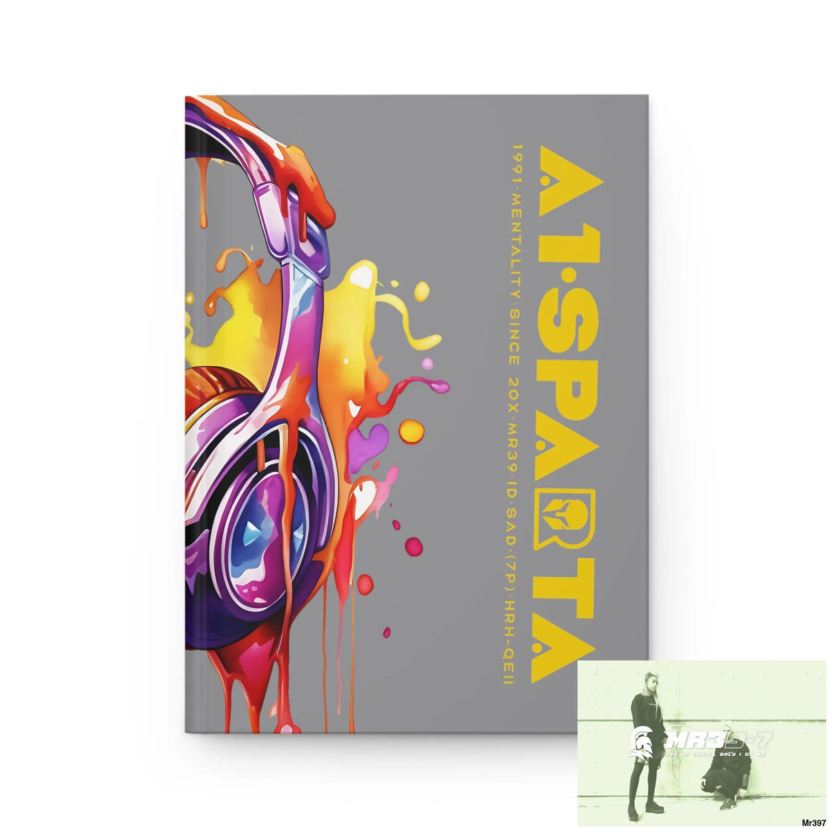 A1• Sparta Melting Headset Hardcover Journal Matte Journal Paper products
