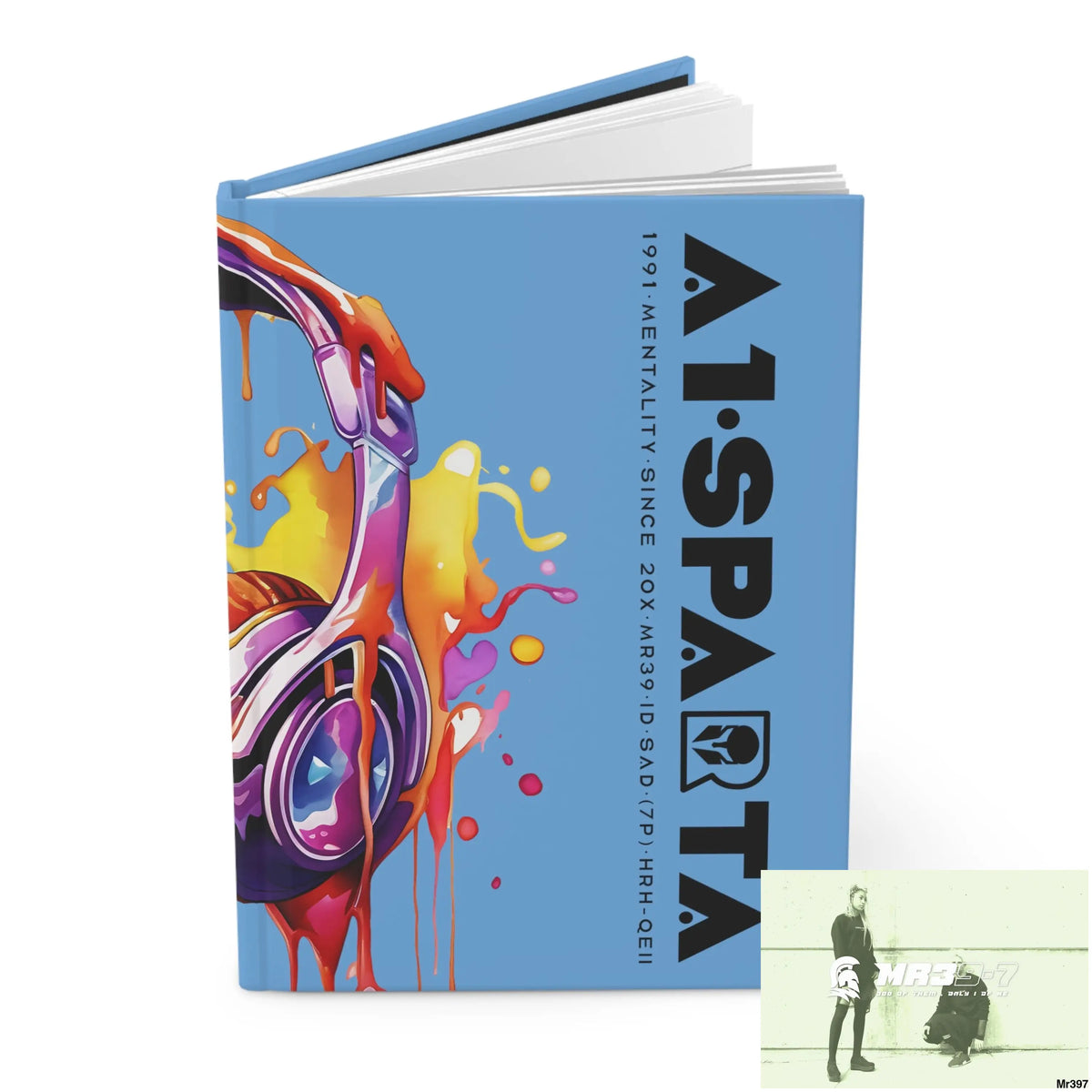 A1• Sparta Melting Headset Hardcover Journal Matte Journal Paper products