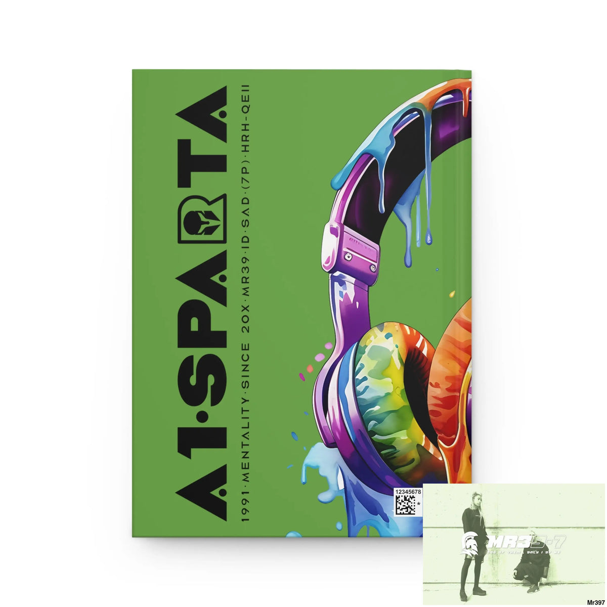 A1• Sparta Melting Headset Hardcover Journal Matte Journal Paper products