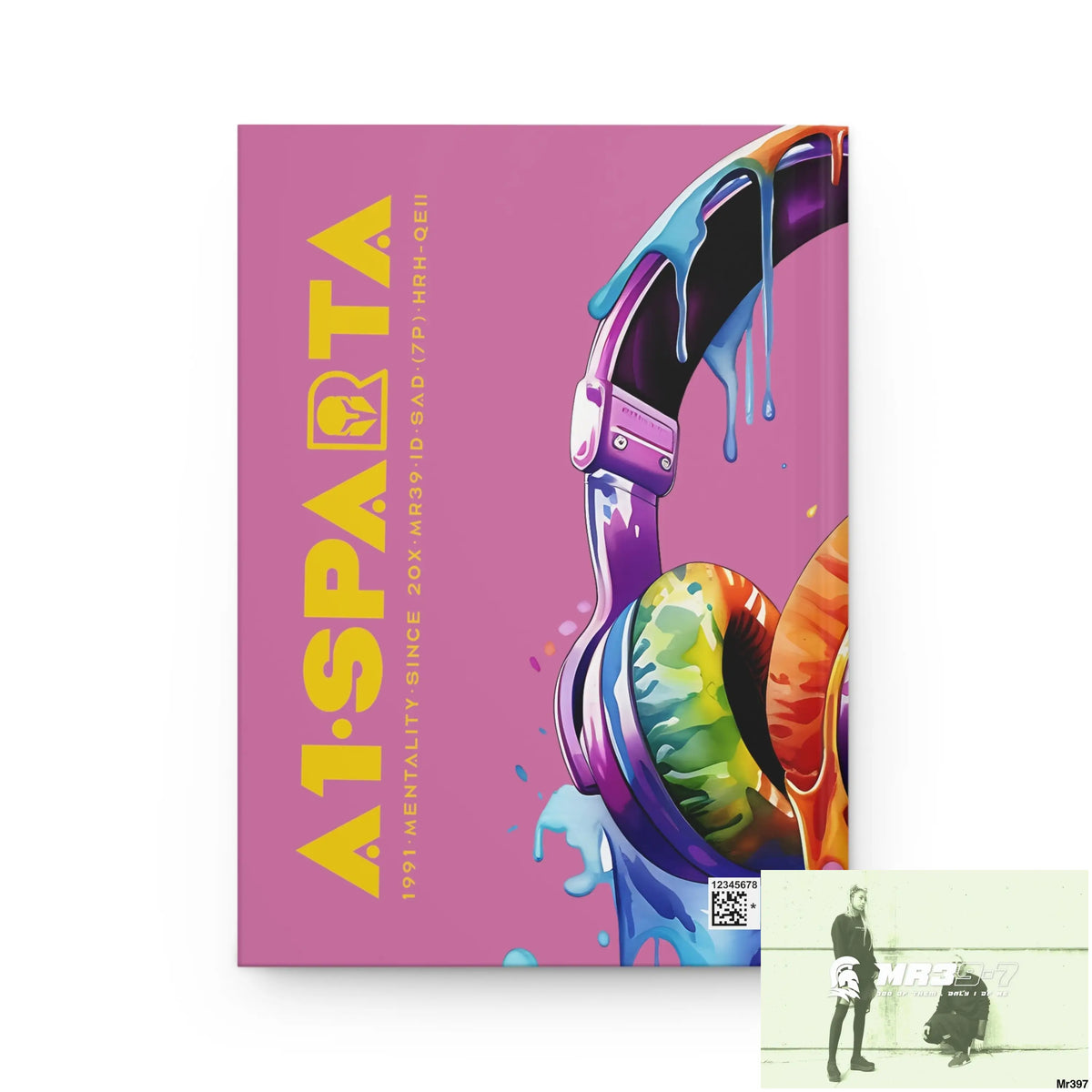 A1• Sparta Melting Headset Hardcover Journal Matte Journal Paper products