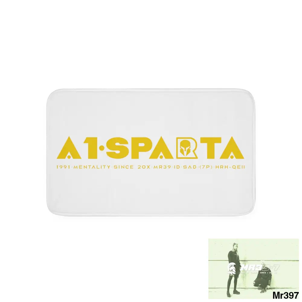 A1-Sparta Memory Foam Bath Mat White / 30” x 18” Home Decor