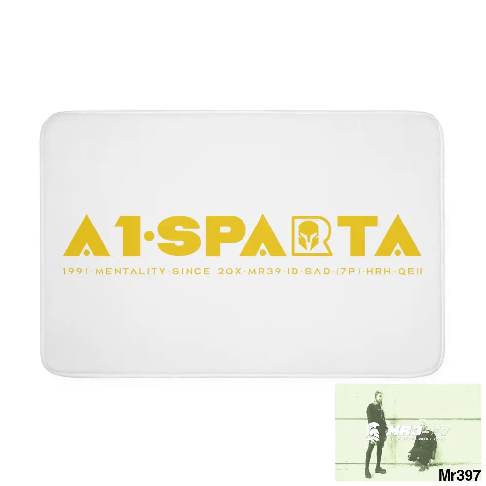 A1-Sparta Memory Foam Bath Mat White / 36” x 24” Home Decor