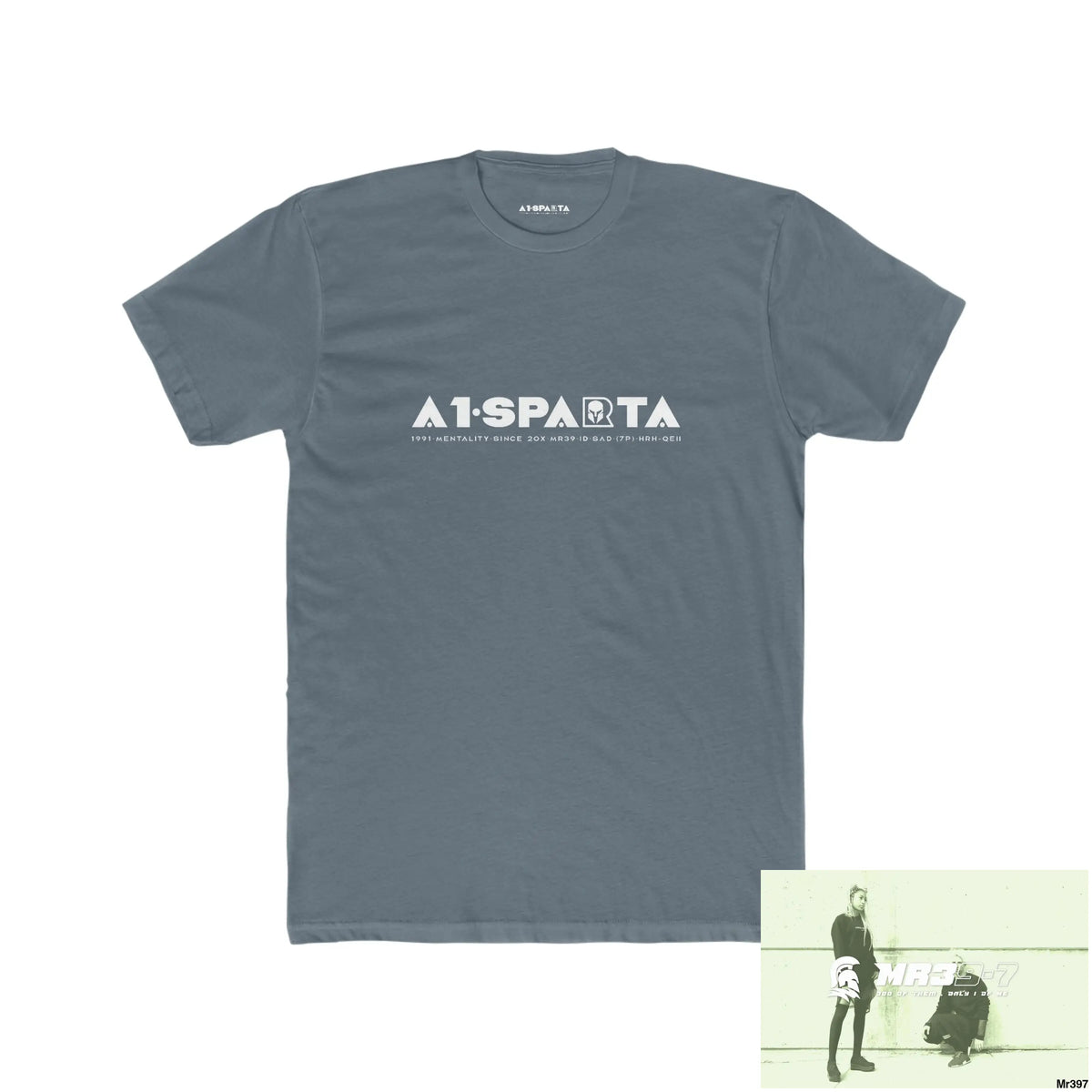 A1-Sparta Men’s Cotton Crew Tee Solid Indigo / S T-Shirt