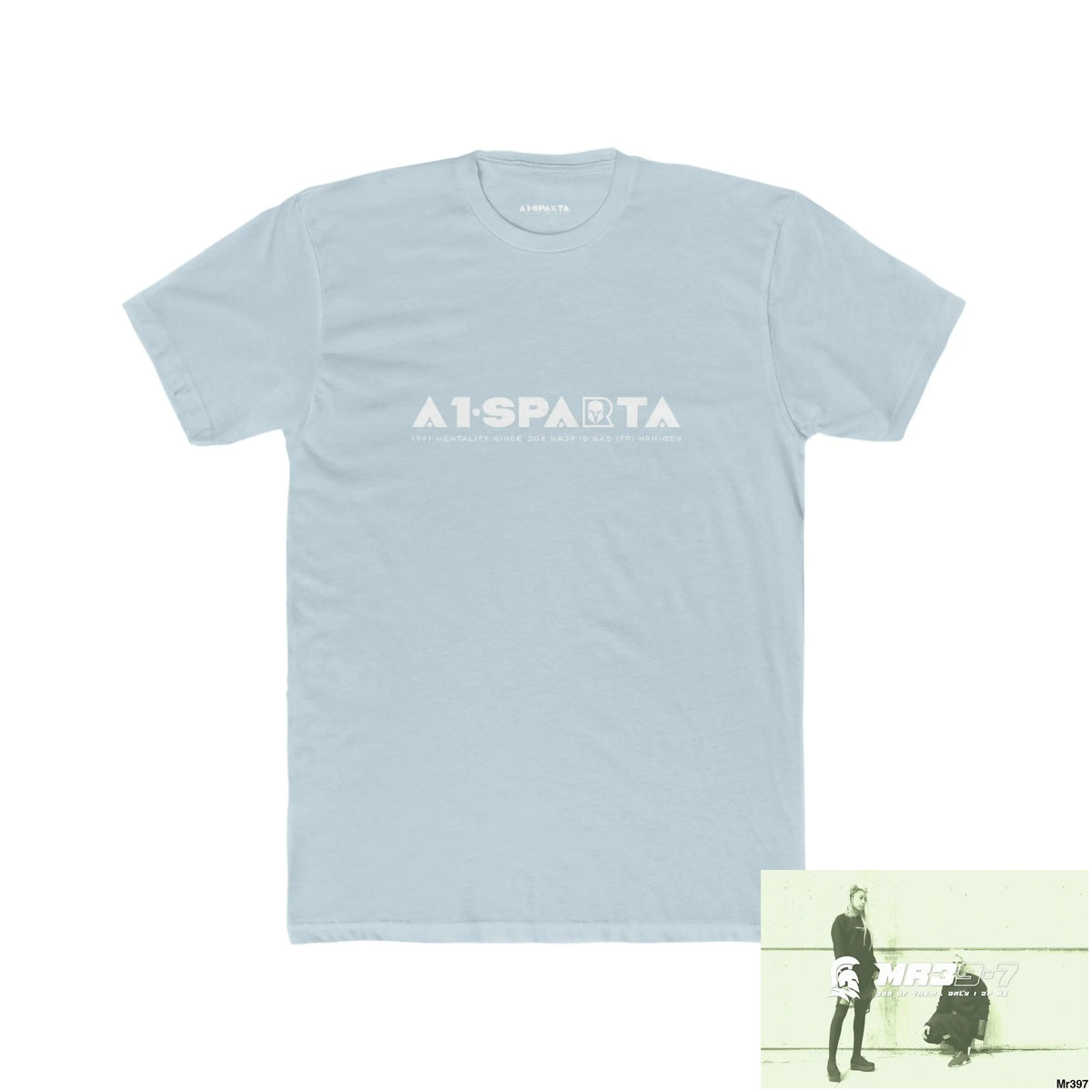 A1-Sparta Men’s Cotton Crew Tee Solid Light Blue / S T-Shirt