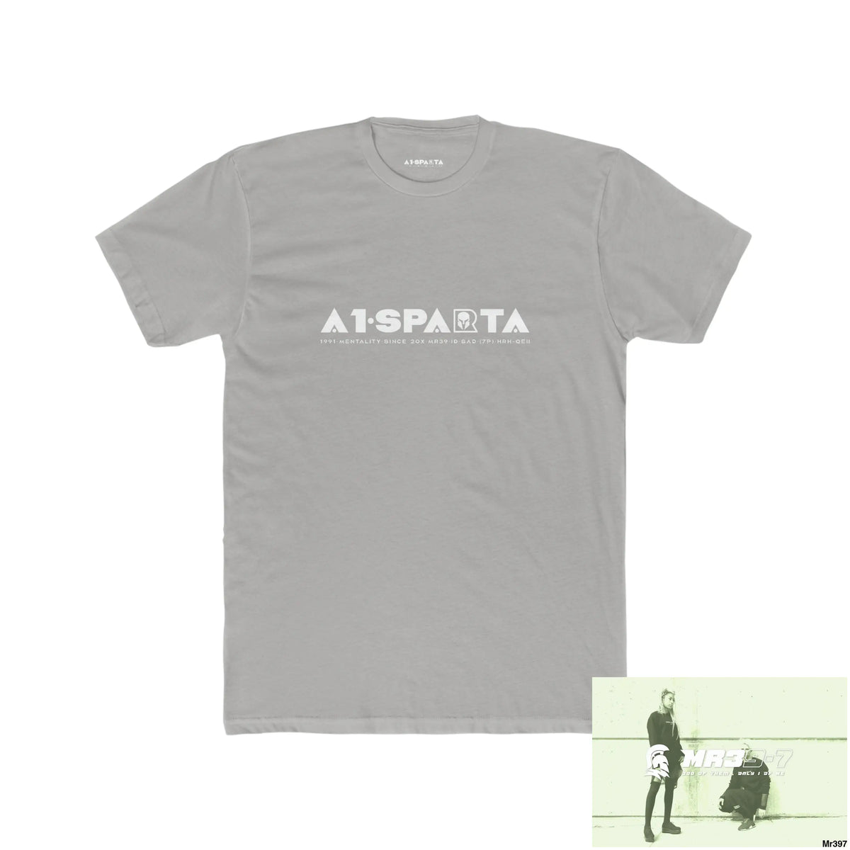 A1-Sparta Men’s Cotton Crew Tee Solid Light Grey / S T-Shirt