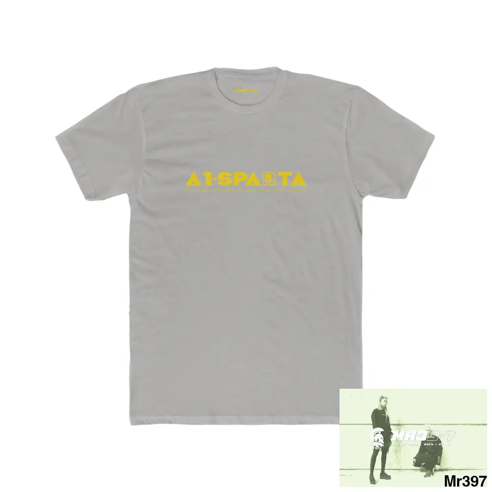 A1•Sparta Men’s Cotton Crew Tee Solid Light Grey / S T-Shirt