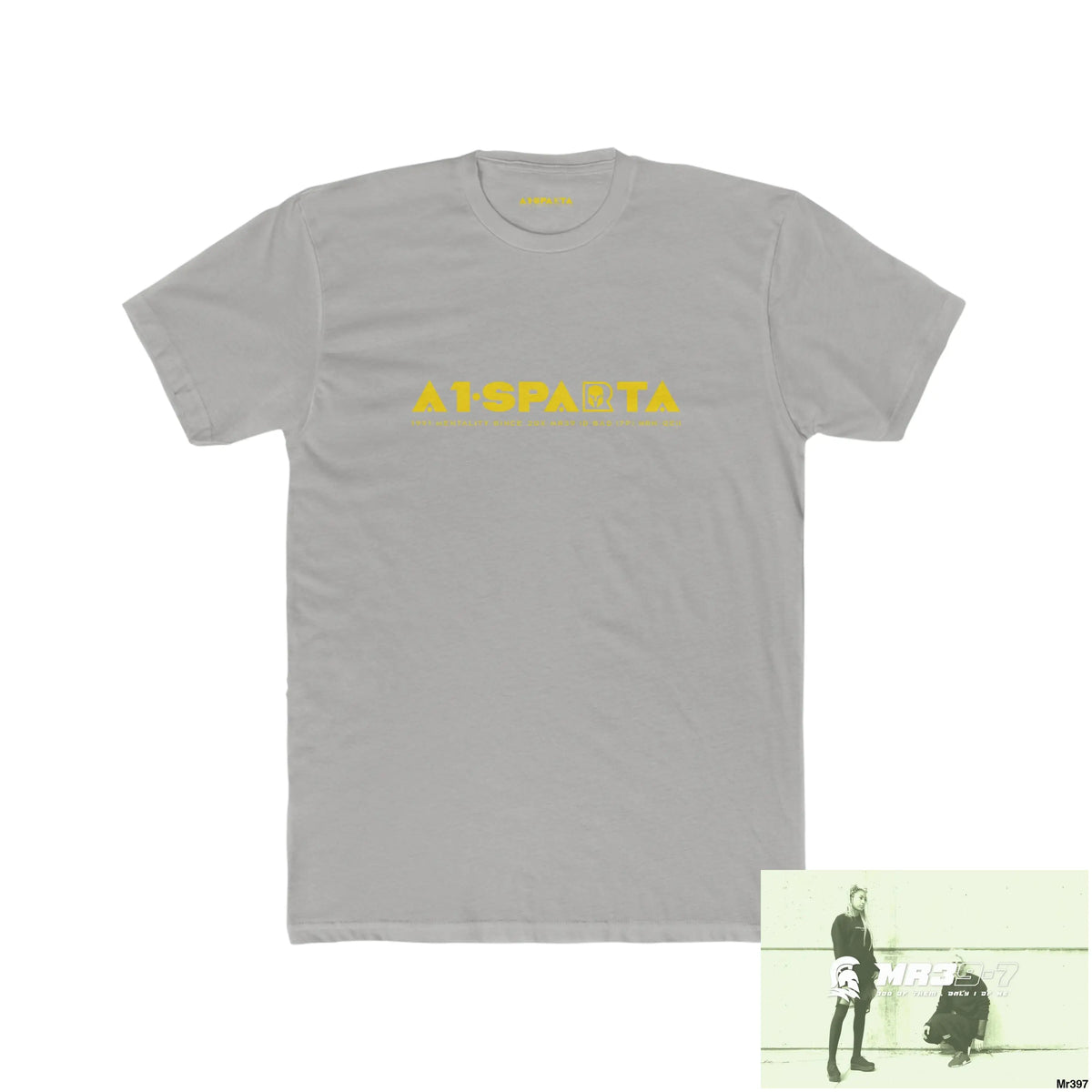 A1•Sparta Men’s Cotton Crew Tee Solid Light Grey / S T-Shirt