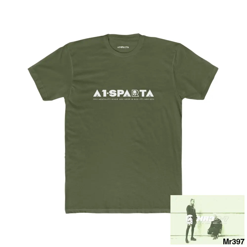 A1-Sparta Men’s Cotton Crew Tee Solid Military Green / XS T-Shirt