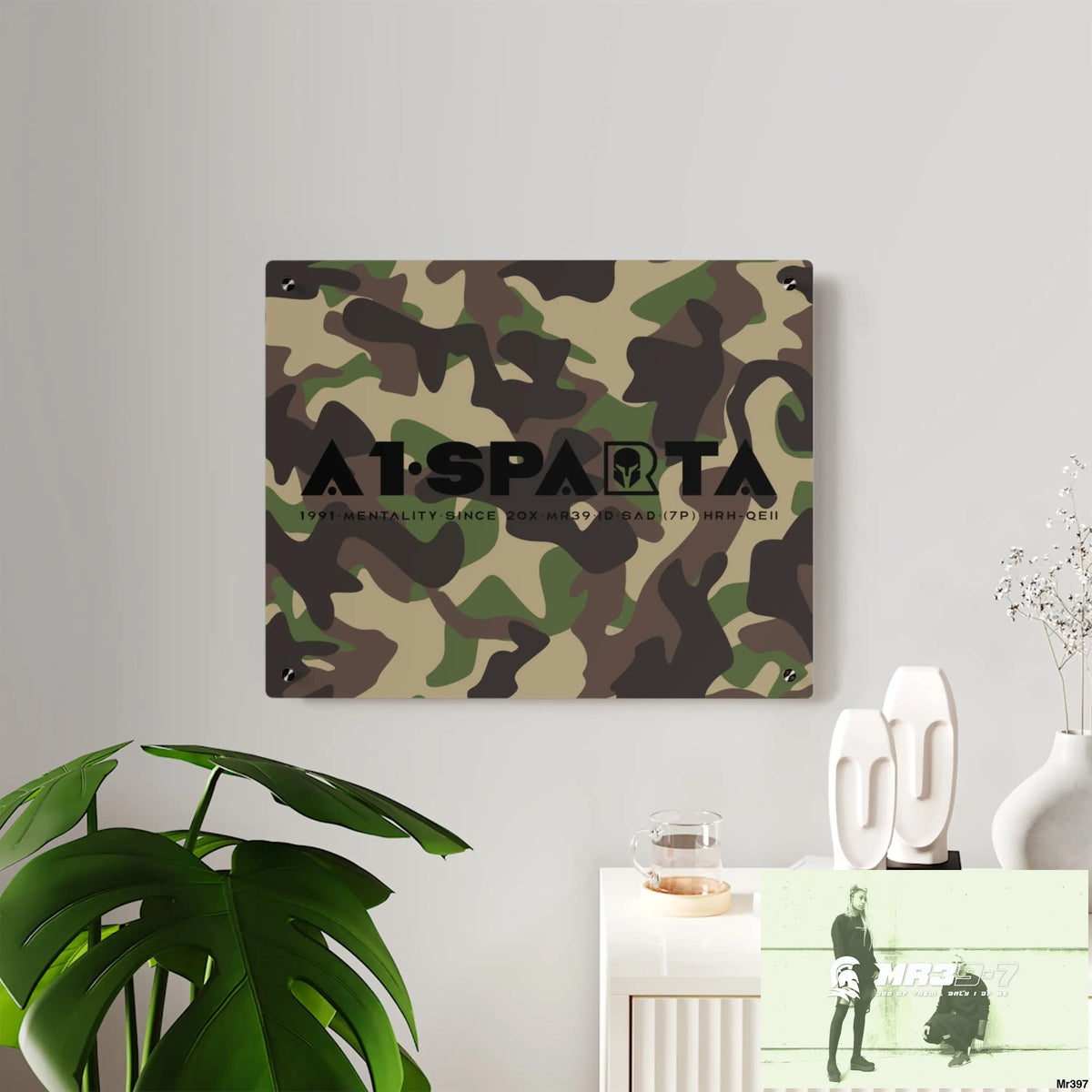 A1-Sparta Military Mentality 1991 Style Acrylic Wall Art Panels Home Decor