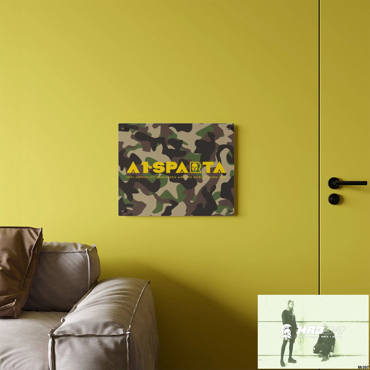 A1-Sparta Military Mentality 1991 Style Acrylic Wall Art Panels Home Decor