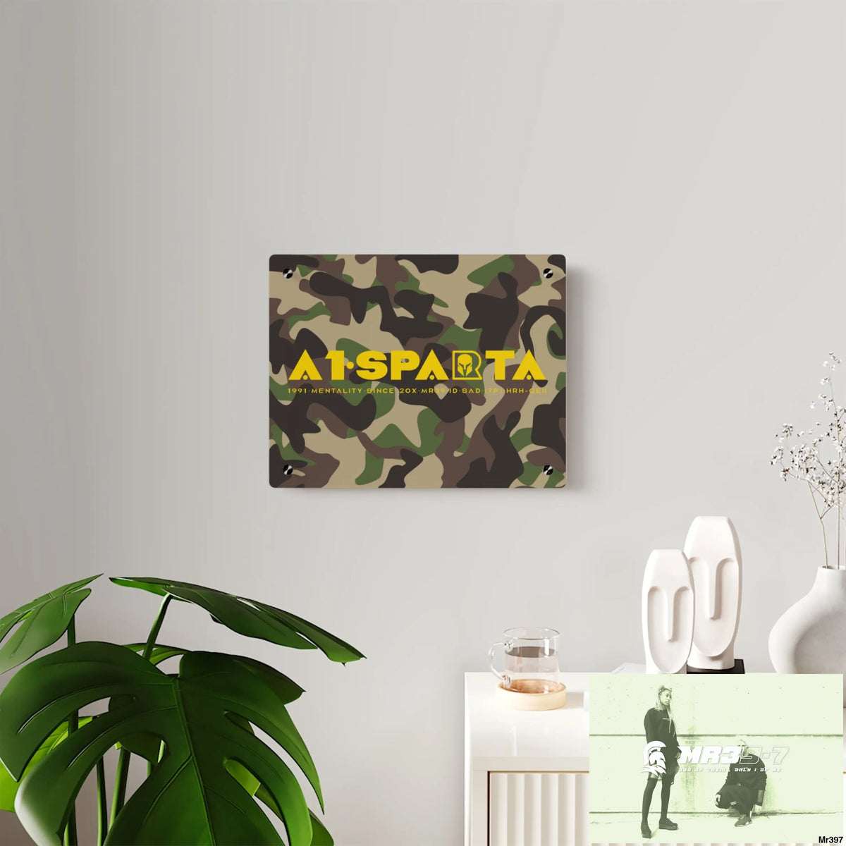 A1-Sparta Military Mentality 1991 Style Acrylic Wall Art Panels Home Decor