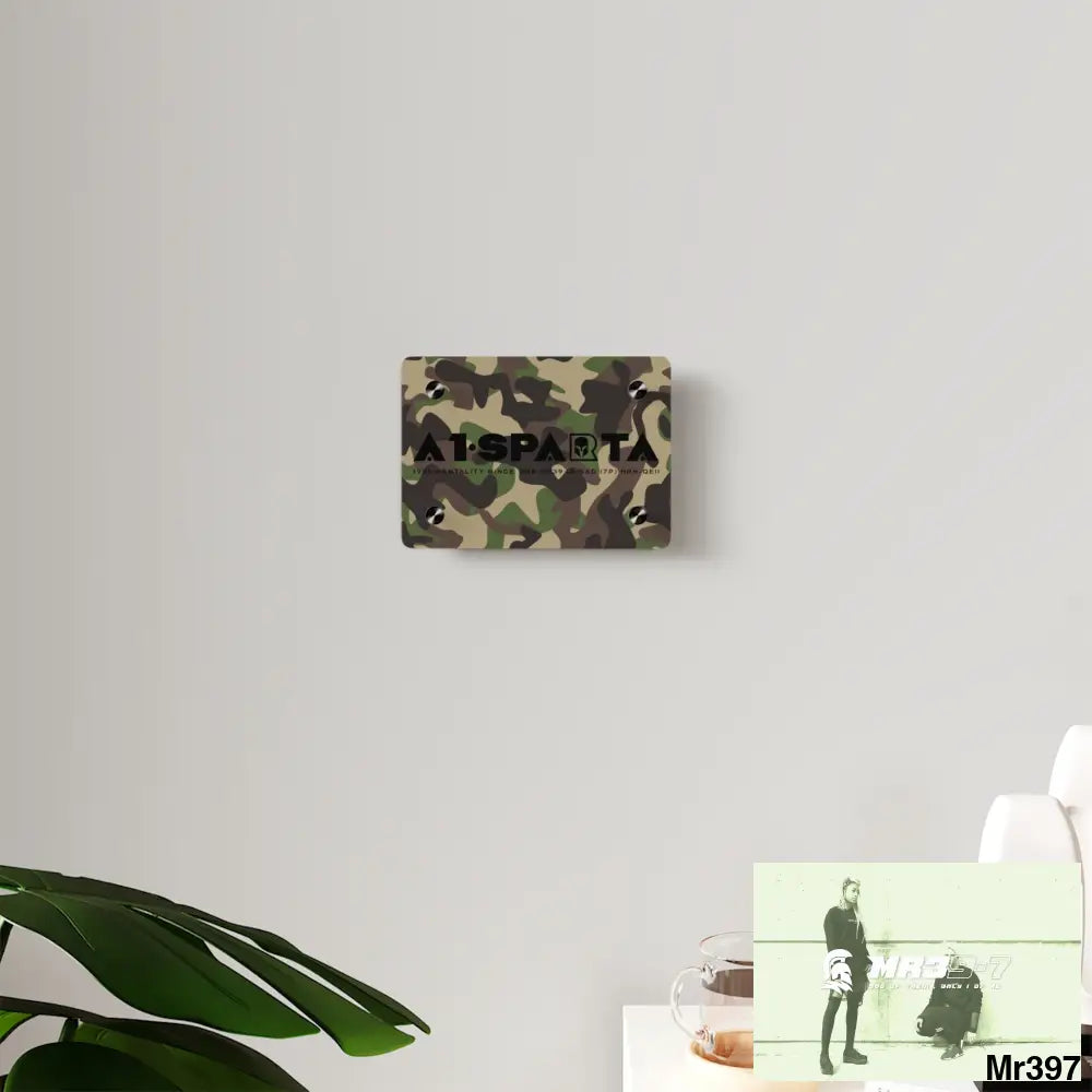 A1-Sparta Military Mentality 1991 Style Acrylic Wall Art Panels Home Decor