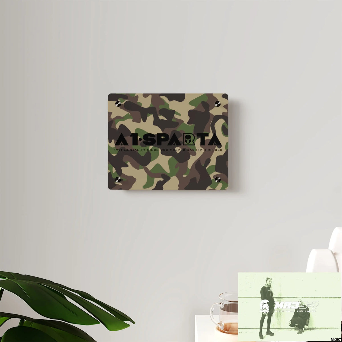 A1-Sparta Military Mentality 1991 Style Acrylic Wall Art Panels Home Decor