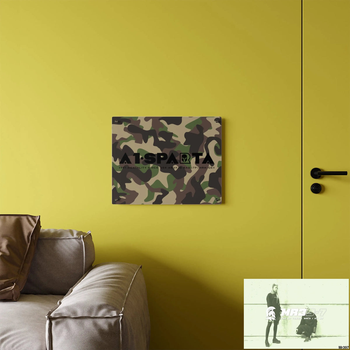 A1-Sparta Military Mentality 1991 Style Acrylic Wall Art Panels Home Decor