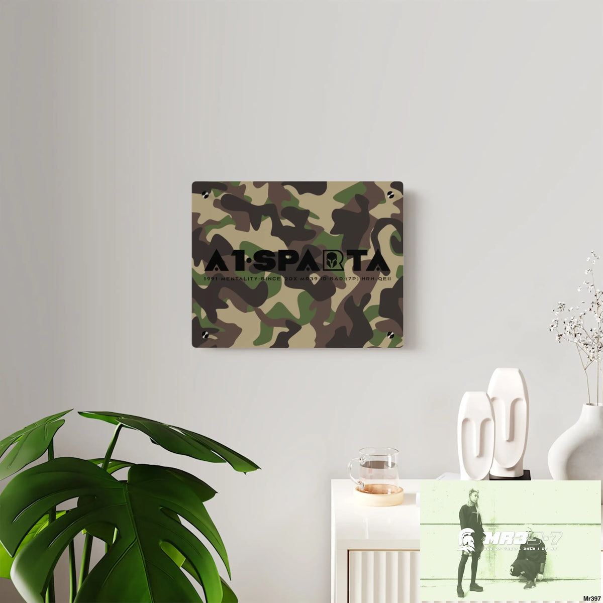 A1-Sparta Military Mentality 1991 Style Acrylic Wall Art Panels Home Decor