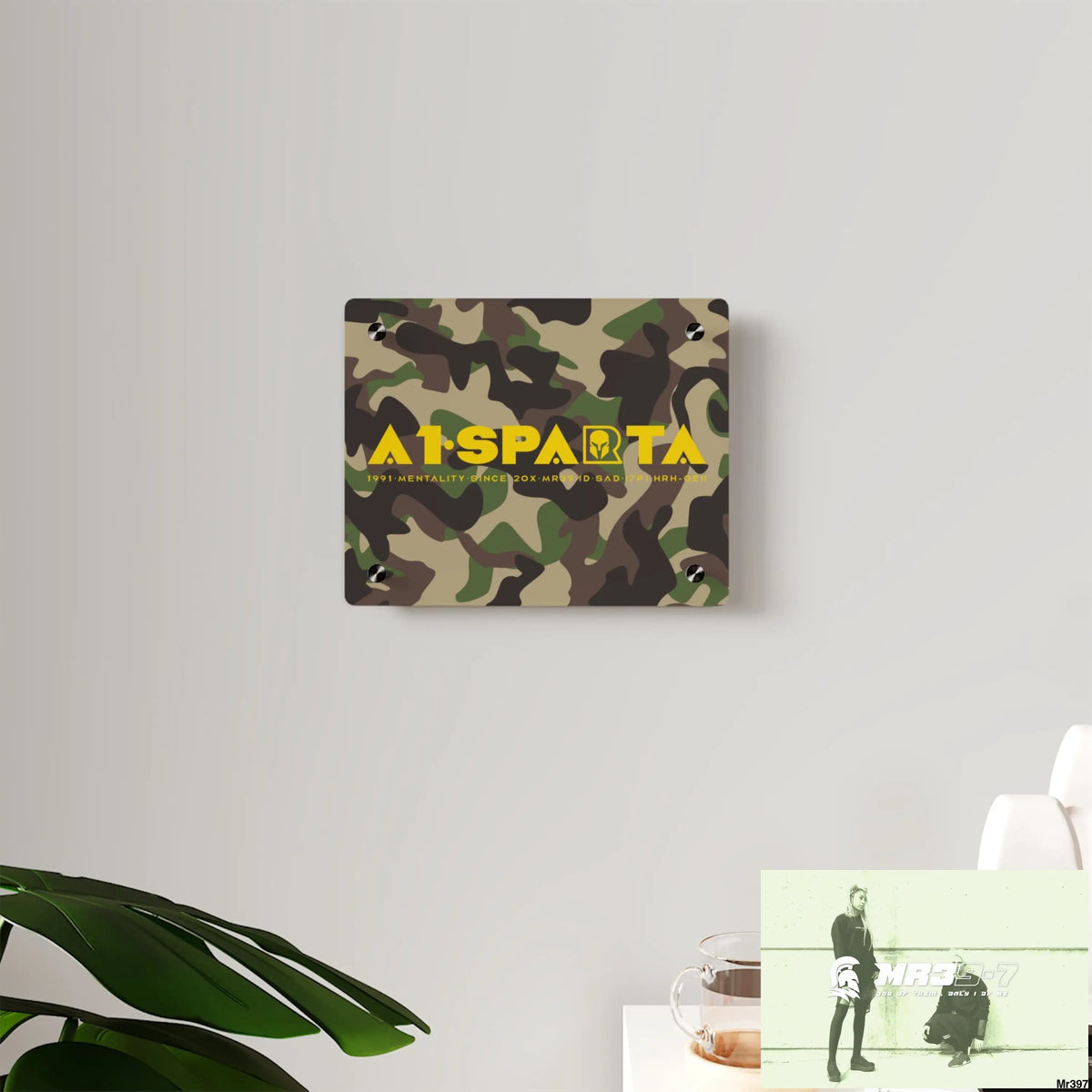 A1-Sparta Military Mentality 1991 Style Acrylic Wall Art Panels Home Decor