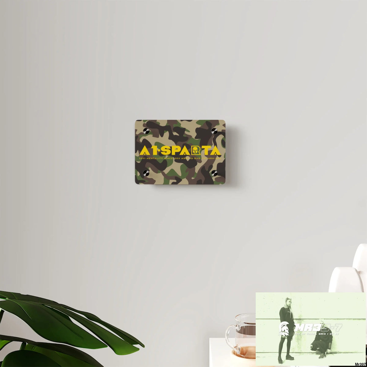 A1-Sparta Military Mentality 1991 Style Acrylic Wall Art Panels Home Decor