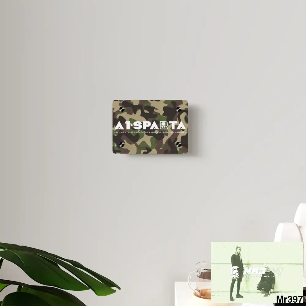 A1-Sparta Military Mentality 1991 Style Acrylic Wall Art Panels Home Decor
