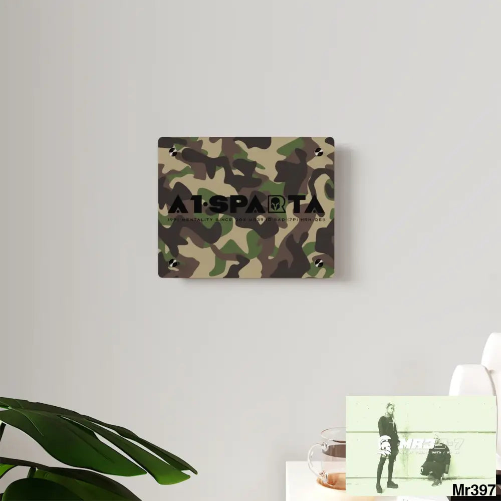 A1-Sparta Military Mentality 1991 Style Acrylic Wall Art Panels Home Decor